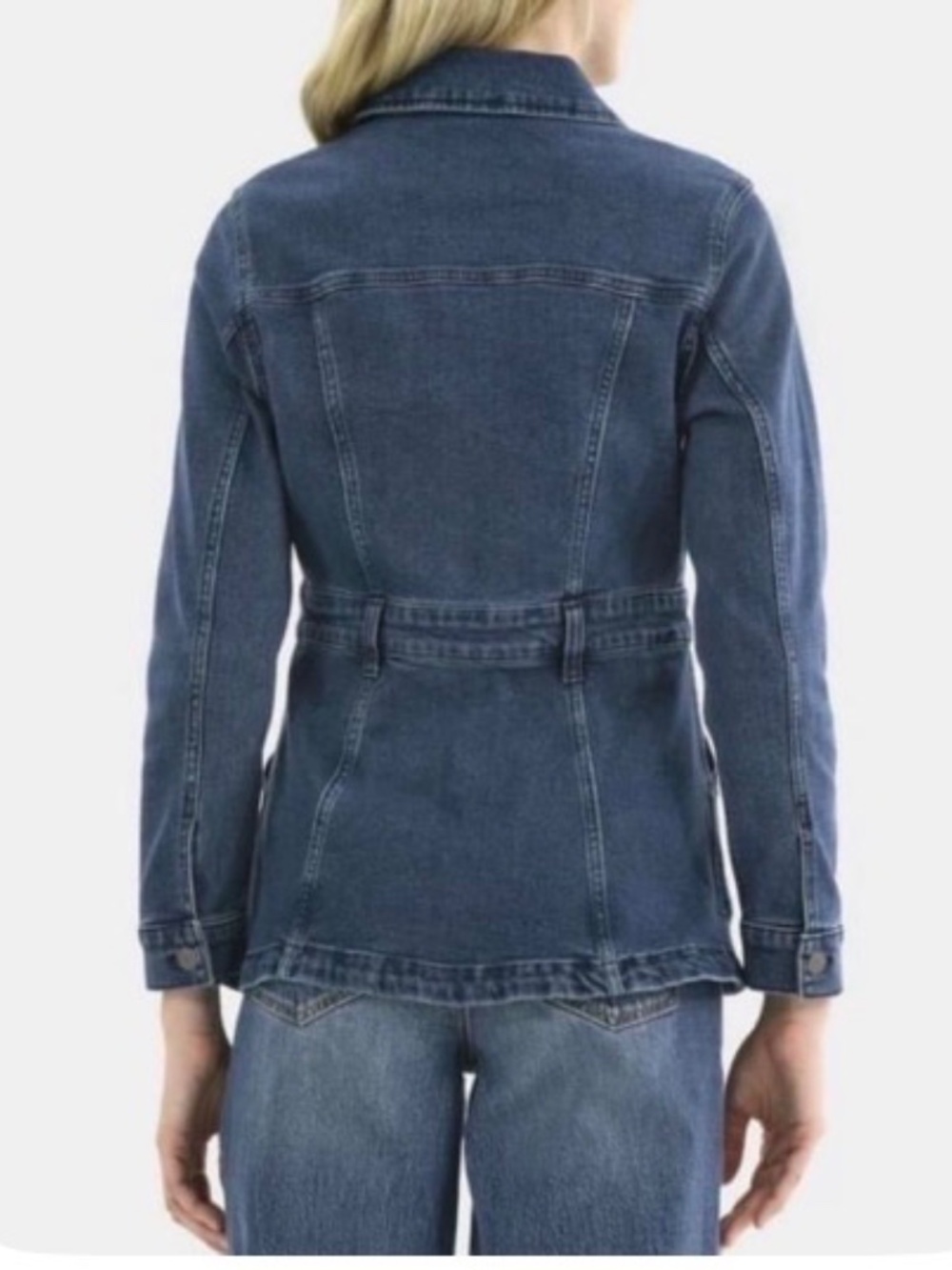 New In Plastic -Time and Tru Women's Denim Utility Jacket-Medium Wash Size XL - Picture 5 of 6